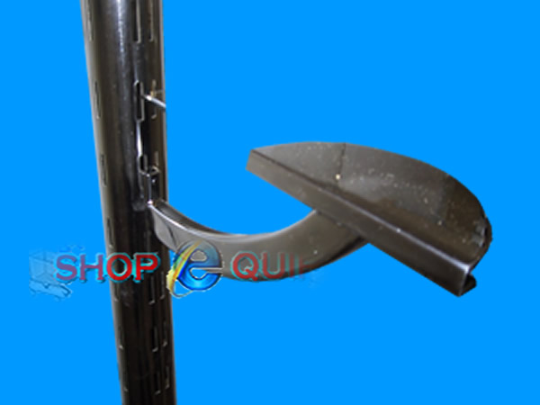 Offset glass shelf wall bracket Left